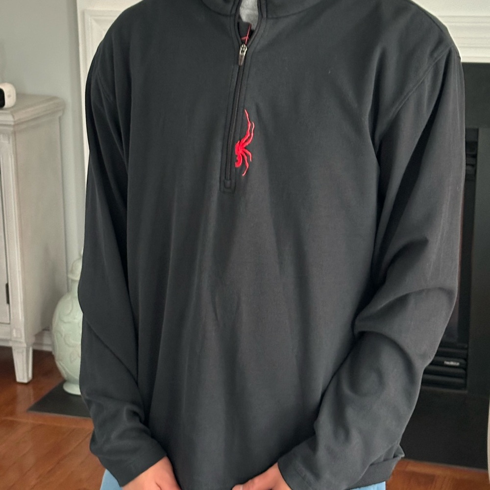 Spyder Black Pullover with Red Accents